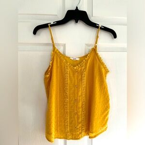 Yellow Tank w/ lace detail